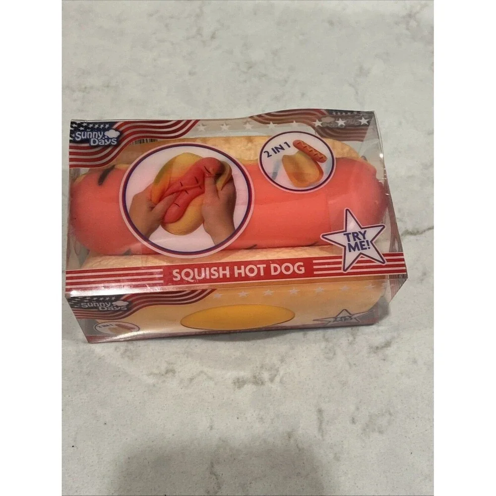 Sunny Days Squeeezy Hot Dog Fidget Toy